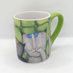Gibson Everyday Cool Cats Cup Debi Hron 2010 Green